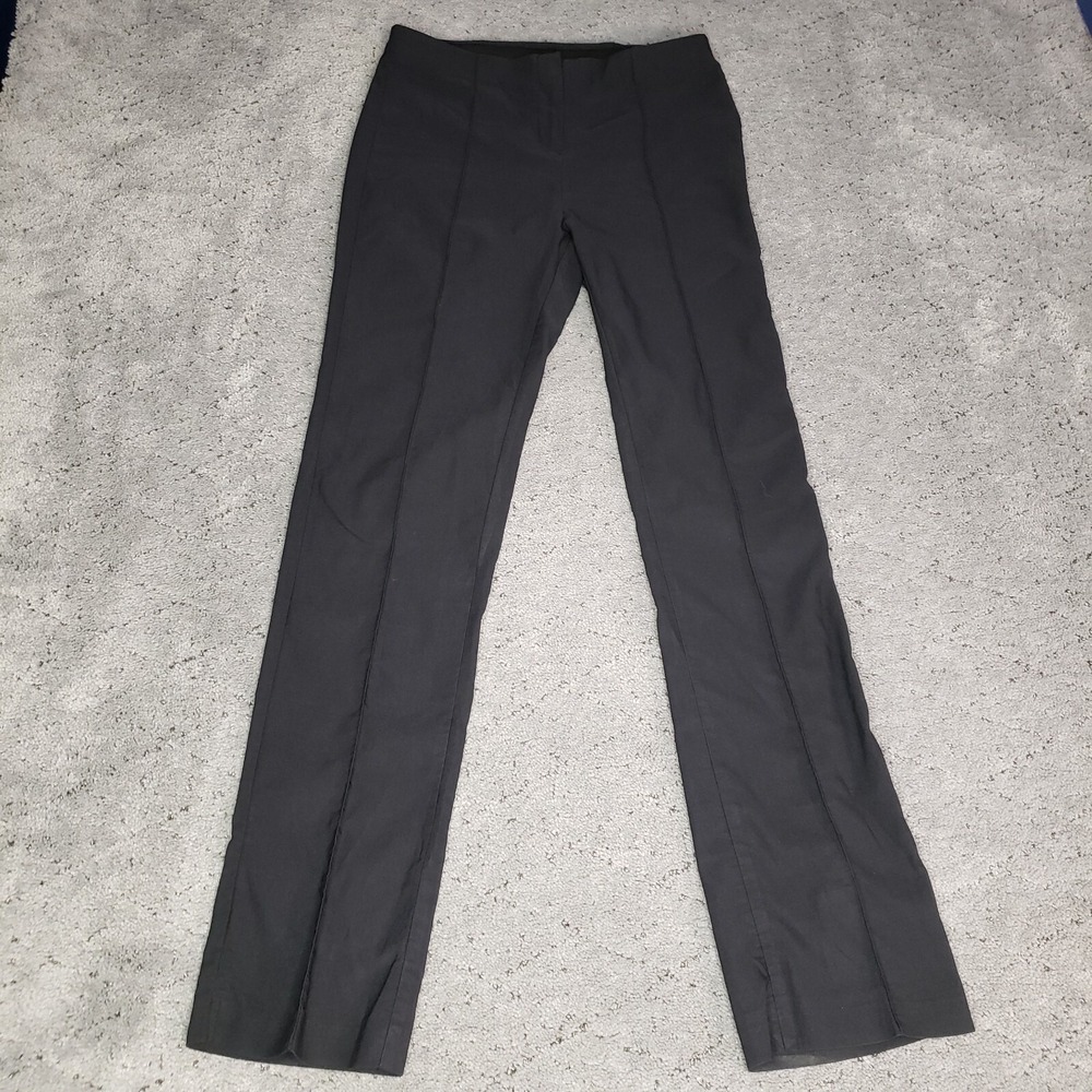 Vintage Genevieve Pants Womens Size 7 Black Pull On Straight Slim Made In USA